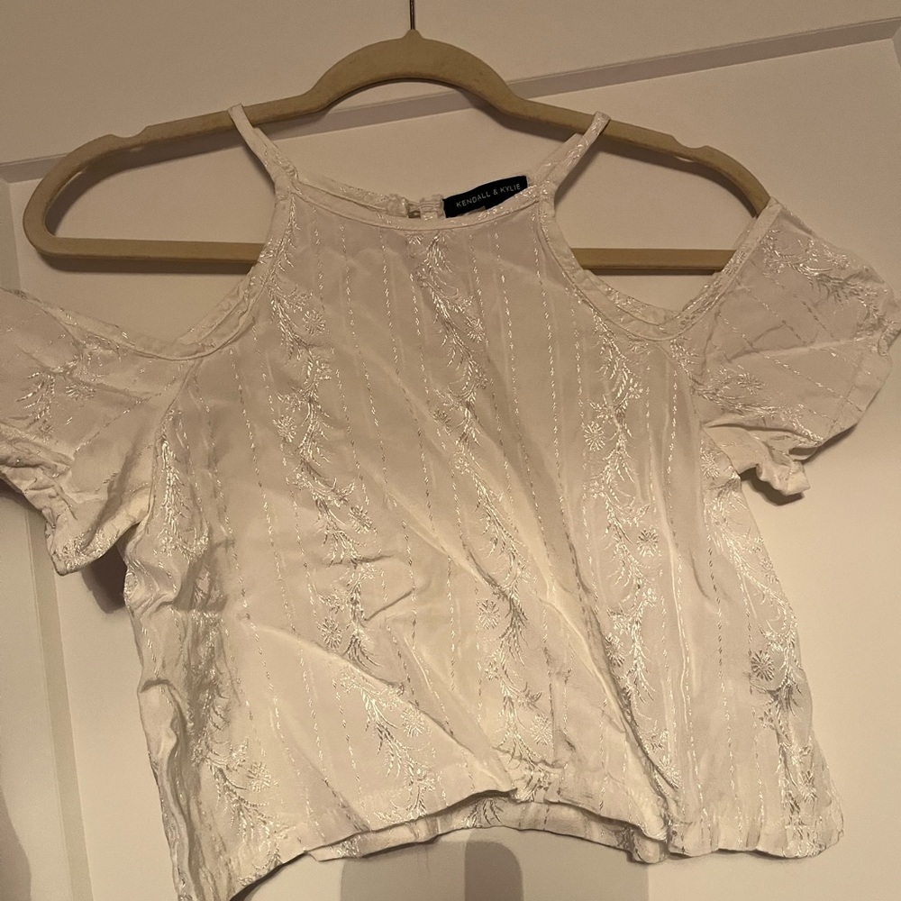 Kendall & Kylie white crop top